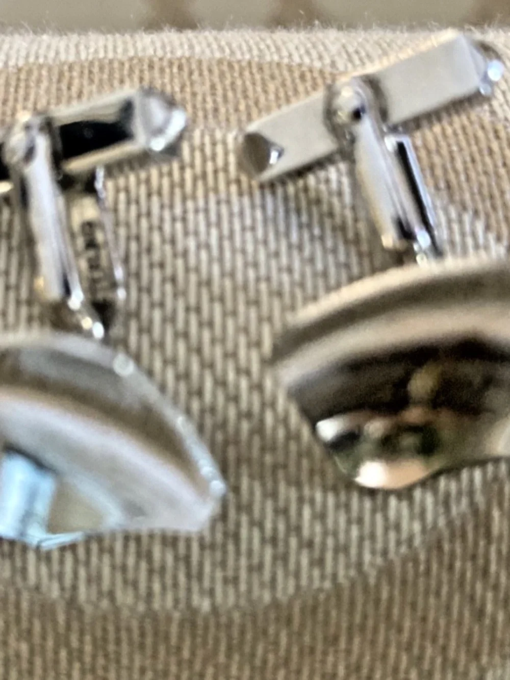 Swank Sterling Silver Cufflinks Parabolic Face Vintage Classic
